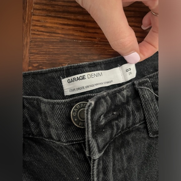 Garage Vintage Straight Jean Size 03 in Dark Black - Picture 3 of 7